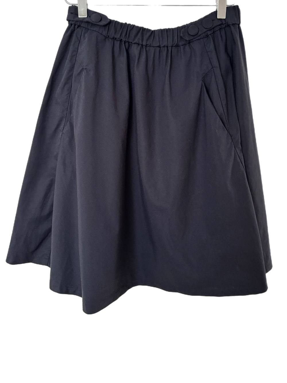 Zara Taffeta Navy Blue Skirt Sz M